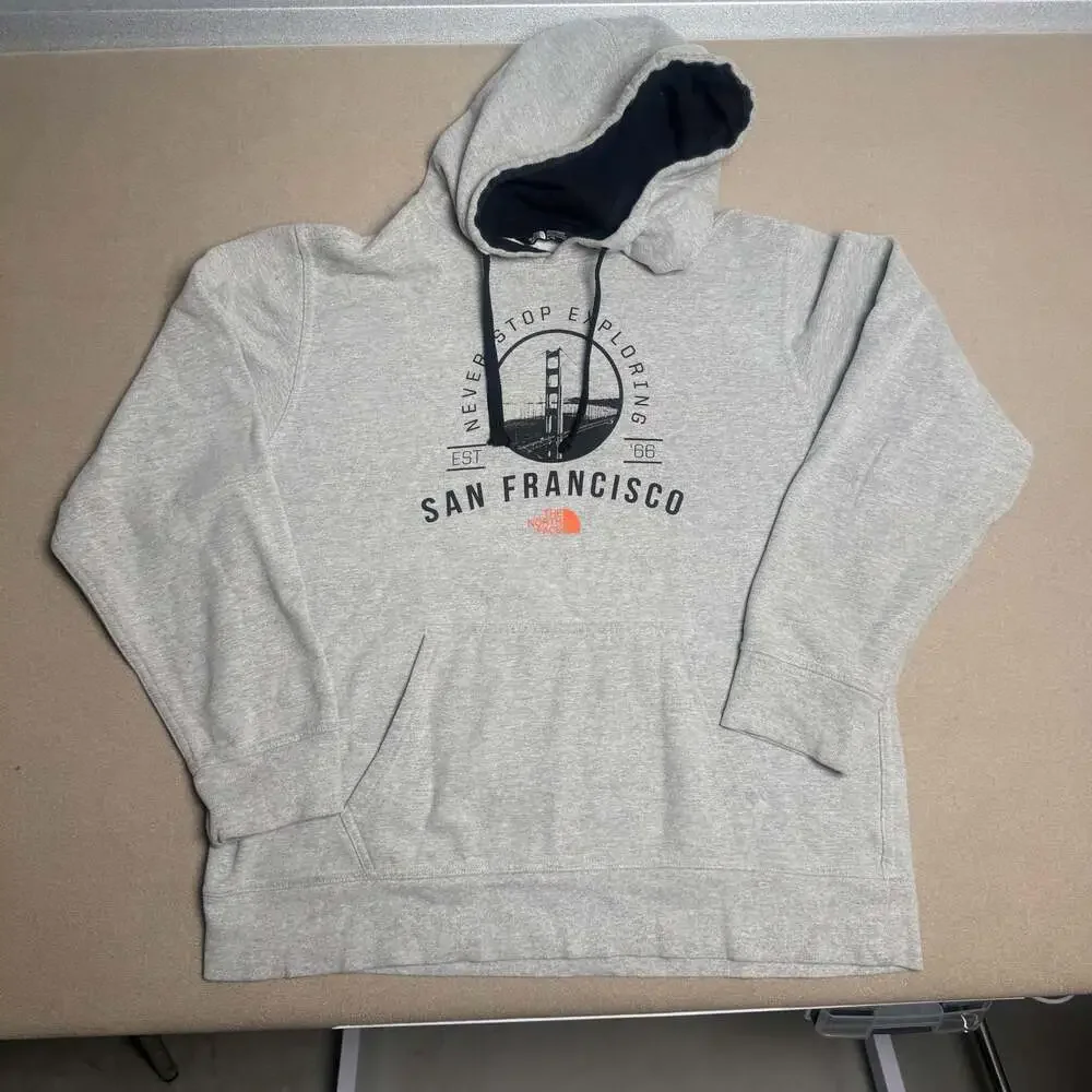 The North Face Men's San Francisco Never Stop Exploring Graphic Hoodie, Grey